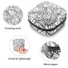 Asymmetrical Texture with Chaotic Lines Abstract Geometric Pattern,Period Pouch Portable,Tampon Storage Bag,Tampon Holder for Purse Feminine Product Organizer view 3