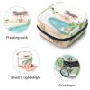 Period Pouch Portable Tampon Storage Bag,Tampon Holder for Purse Feminine Product Organizer,Beach Seaside Pattern view 3