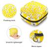 Period Pouch Portable Tampon Storage Bag,Tampon Holder for Purse Feminine Product Organizer,White Flower view 3