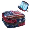 American Flag,Period Pouch Portable,Tampon Storage Bag,Tampon Holder for Purse Feminine Product Organizer view 1