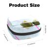 Period Pouch Portable Tampon Storage Bag,Tampon Holder for Purse Feminine Product Organizer,Coconut Beach Plumeria Decorated view 2