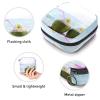 Period Pouch Portable Tampon Storage Bag,Tampon Holder for Purse Feminine Product Organizer,Coconut Beach Plumeria Decorated view 3