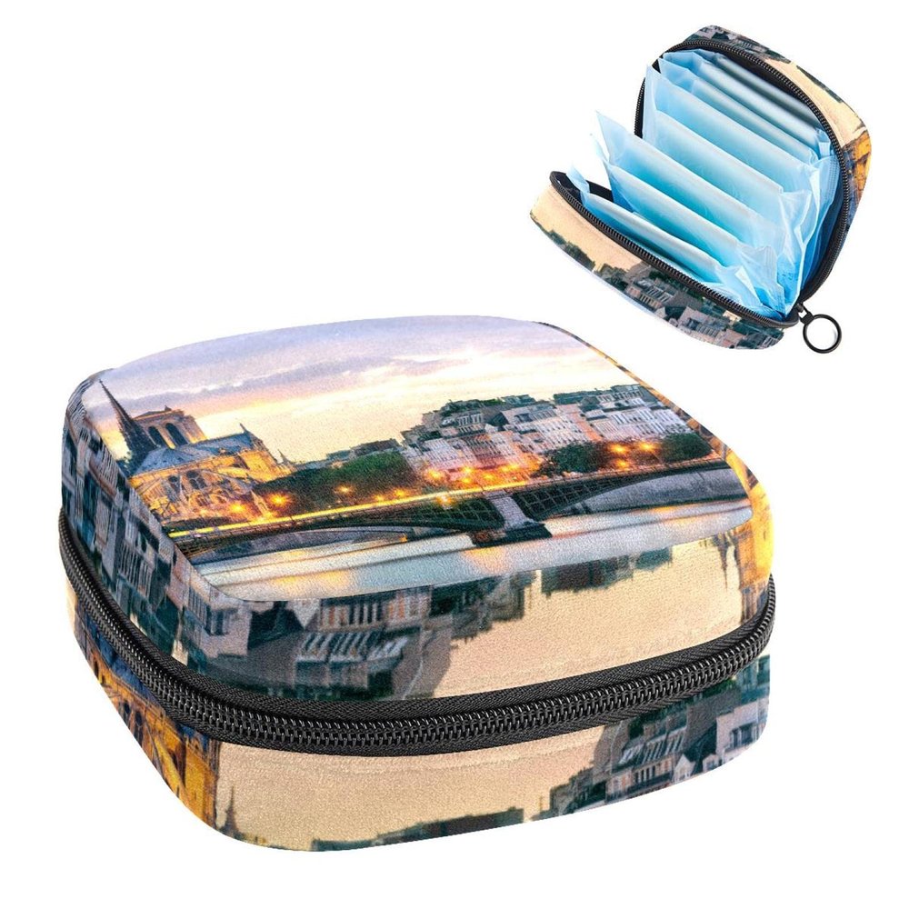 iPod Couch, Portable Stamp Storage Bag for Sanitary Napkins, Notre Dame Paris