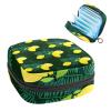 Sanitary Napkin Storage Bag,Portable Sanitary Napkin Storage Pouch,Lemon with Leaves view 1