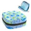 Abstract Blue Flower Patterns,Period Pouch Portable,Tampon Storage Bag,Tampon Holder for Purse Feminine Product Organizer view 1