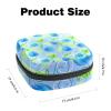 Abstract Blue Flower Patterns,Period Pouch Portable,Tampon Storage Bag,Tampon Holder for Purse Feminine Product Organizer view 2