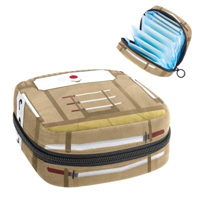 Vintage Japanese Kendo Dojo,Period Pouch Portable,Tampon Storage Bag,Tampon Holder for Purse Feminine Product Organizer