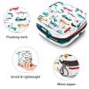 Period Pouch Portable Tampon Storage Bag,Tampon Holder for Purse Feminine Product Organizer,Cartoon Airplane Helicopter view 3