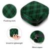 Period Pouch Portable Tampon Storage Bag,Tampon Holder for Purse Feminine Product Organizer,Tartan Plaid Green Navy Blue Cross Pattern view 3