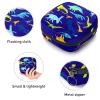Period Pouch Portable Tampon Storage Bag,Tampon Holder for Purse Feminine Product Organizer,Dinosaur Blue view 3