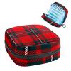 Sanitary Napkin Storage Bag,Portable Sanitary Napkin Storage Pouch,Ren Scottish Plaid view 1