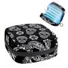 Abstract Floral Skulls Deposit Photos Period Pouch Portable,Tampon Storage Bag for Sanitary Napkins view 1