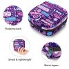 Period Pouch Portable Tampon Storage Bag,Tampon Holder for Purse Feminine Product Organizer,Purple Letter view 3