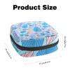 Blue Pink Leaves Pattern,Period Pouch Portable,Tampon Storage Bag,Tampon Holder for Purse Feminine Product Organizer view 2