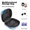 Blue Pink Leaves Pattern,Period Pouch Portable,Tampon Storage Bag,Tampon Holder for Purse Feminine Product Organizer view 4