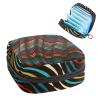 Abstract Warped Lines Background,Period Pouch Portable,Tampon Storage Bag,Tampon Holder for Purse Feminine Product Organizer view 1