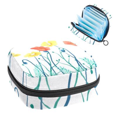 Art Flower Pattern,Period Pouch Portable,Tampon Storage Bag,Tampon Holder for Purse Feminine Product Organizer