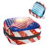 American Flag Background with Firework,Period Pouch Portable,Tampon Storage Bag,Tampon Holder for Purse Feminine Product Organizer view 1