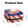 American Flag Background with Firework,Period Pouch Portable,Tampon Storage Bag,Tampon Holder for Purse Feminine Product Organizer view 2