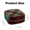Green Red Black Line Plaid Check,Period Pouch Portable,Tampon Storage Bag,Tampon Holder for Purse Feminine Product Organizer view 2