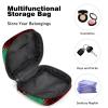 Green Red Black Line Plaid Check,Period Pouch Portable,Tampon Storage Bag,Tampon Holder for Purse Feminine Product Organizer view 4
