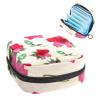 Period Pouch Portable Tampon Storage Bag,Tampon Holder for Purse Feminine Product Organizer,Red Flower view 1