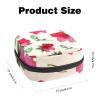 Period Pouch Portable Tampon Storage Bag,Tampon Holder for Purse Feminine Product Organizer,Red Flower view 2