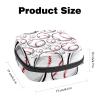 Baseball White,Period Pouch Portable,Tampon Storage Bag,Tampon Holder for Purse Feminine Product Organizer view 2