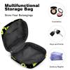 Period Pouch Portable Tampon Storage Bag,Tampon Holder for Purse Feminine Product Organizer,Hello Different Language Black view 4