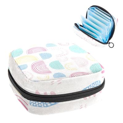 Colorful Botanical Styled,Period Pouch Portable,Tampon Storage Bag,Tampon Holder for Purse Feminine Product Organizer