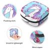 Cute Unicorn Horse Rose Flower,Period Pouch Portable,Tampon Storage Bag,Tampon Holder for Purse Feminine Product Organizer view 3