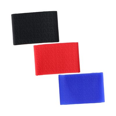 Beatifufu 3Pcs Large Size Hair Clipper Protective Silicone Ring Anti-Slip Cover for Barbers Shockproof Easy Install Black Red Blue
