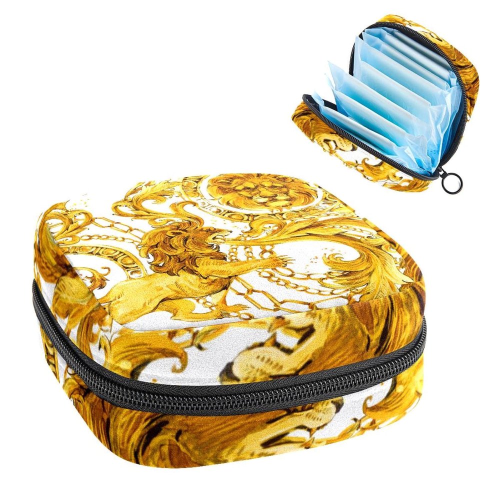 Luxury Lion,Period Pouch Portable,Tampon Storage Bag,Tampon Holder for Purse Feminine Product Organizer