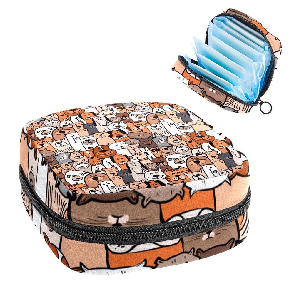 4,Period Pouch Portable,Tampon Storage Bag,Tampon Holder for Purse Feminine Product Organizer