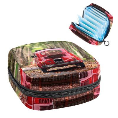 Sanitary Napkin Storage Bag,Portable Sanitary Napkin Storage Pouch,Vehicle Classic Car