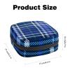 Plaid Pattern Blue,Period Pouch Portable,Tampon Storage Bag,Tampon Holder for Purse Feminine Product Organizer view 2