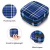 Plaid Pattern Blue,Period Pouch Portable,Tampon Storage Bag,Tampon Holder for Purse Feminine Product Organizer view 3