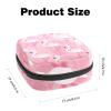 Sanitary Napkin Storage Bag,Portable Sanitary Napkin Storage Pouch,Flamingo Pink view 2