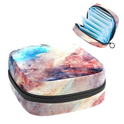 AbstractColorOil,Period Pouch Portable,Tampon Storage Bag,Tampon Holder for Purse Feminine Product Organizer