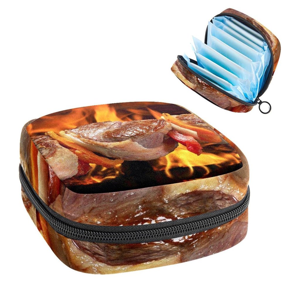 Barbecue,Period Pouch Portable,Tampon Storage Bag,Tampon Holder for Purse Feminine Product Organizer