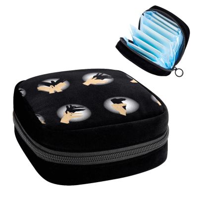 Period Pouch Portable Tampon Storage Bag,Tampon Holder for Purse Feminine Product Organizer,Shadow Puppet Hand