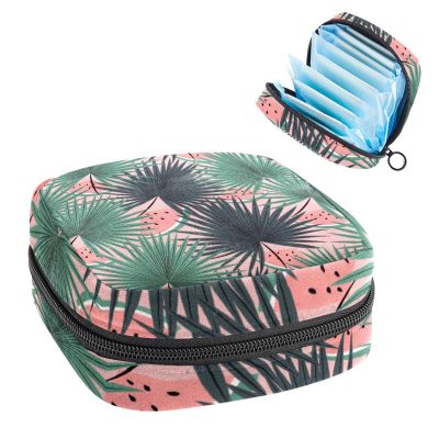 Period Pouch Portable Tampon Storage Bag,Tampon Holder for Purse Feminine Product Organizer,Pink Watermelon