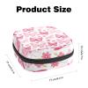 Period Pouch Portable Tampon Storage Bag,Tampon Holder for Purse Feminine Product Organizer,Pink Flying Butterflies Floral Pattern view 2
