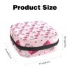 Period Pouch Portable Tampon Storage Bag,Tampon Holder for Purse Feminine Product Organizer,Cute Pink Love Hearts Pattern view 2