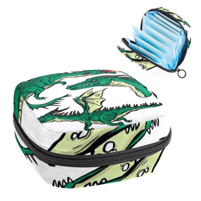 Green Dragon,Period Pouch Portable,Tampon Storage Bag,Tampon Holder for Purse Feminine Product Organizer