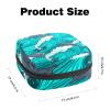 Period Pouch Portable Tampon Storage Bag,Tampon Holder for Purse Feminine Product Organizer,Dolphins Blue Sea Waves Pattern view 2