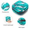 Period Pouch Portable Tampon Storage Bag,Tampon Holder for Purse Feminine Product Organizer,Dolphins Blue Sea Waves Pattern view 3