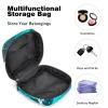 Period Pouch Portable Tampon Storage Bag,Tampon Holder for Purse Feminine Product Organizer,Dolphins Blue Sea Waves Pattern view 4