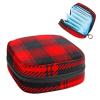 Black Red Gird,Period Pouch Portable,Tampon Storage Bag,Tampon Holder for Purse Feminine Product Organizer view 1