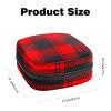 Black Red Gird,Period Pouch Portable,Tampon Storage Bag,Tampon Holder for Purse Feminine Product Organizer view 2
